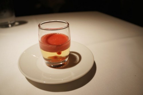 Apple and Pomegranate Consommé 