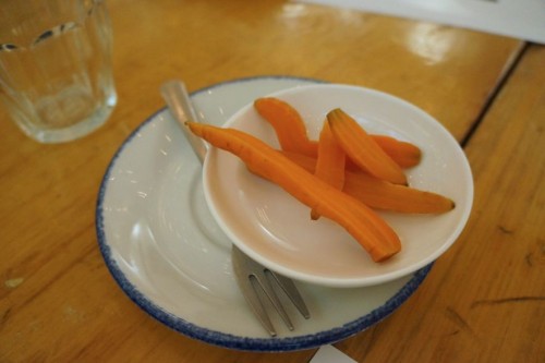 Complimentary pickled carrots